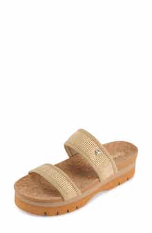FLOOPI Knit Platform Slide Sandal