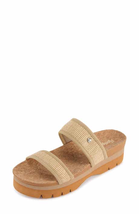 FLOOPI Knit Platform Slide Sandal