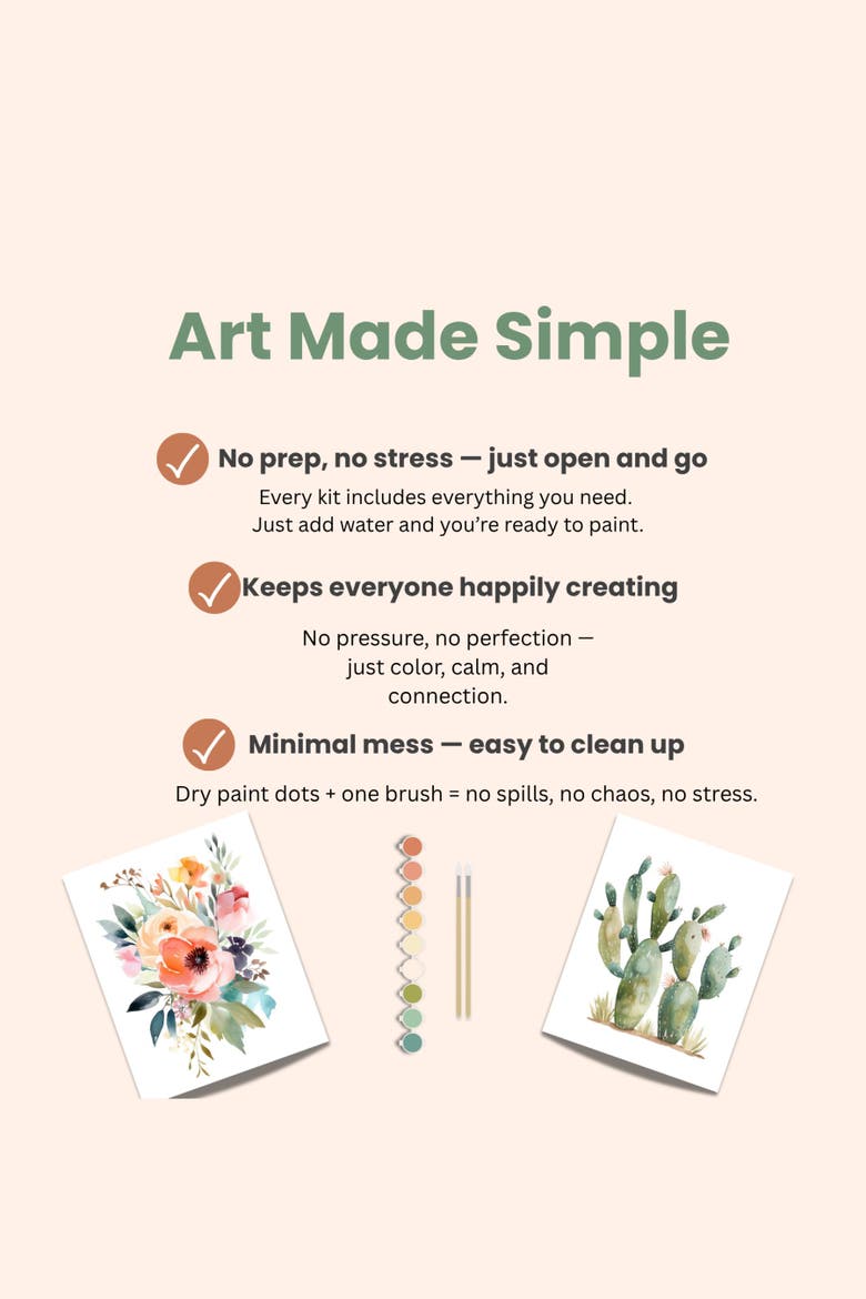 Desert Bloom All-In-One Watercolor Kit, Alternate, color, Desert Cactus