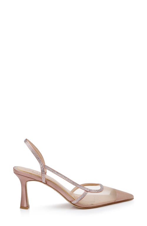 Jewel Badgley Mischka Women's Tammy Mesh Slingback Pumps In Blush Mesh