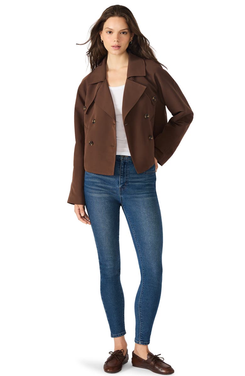 Double Breasted Short Trench Coat