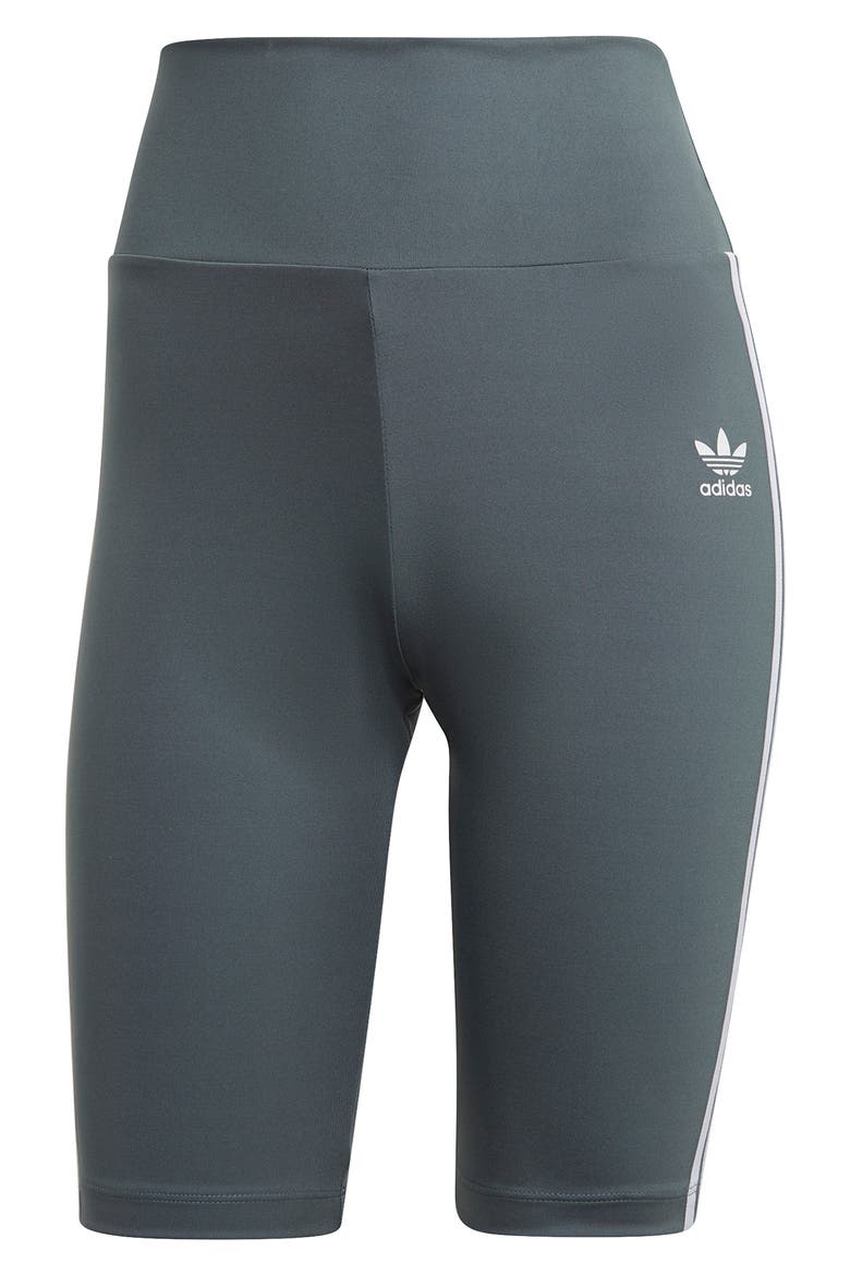 Primeblue High Waist Bike Shorts, Alternate, color, BLUE OXIDE