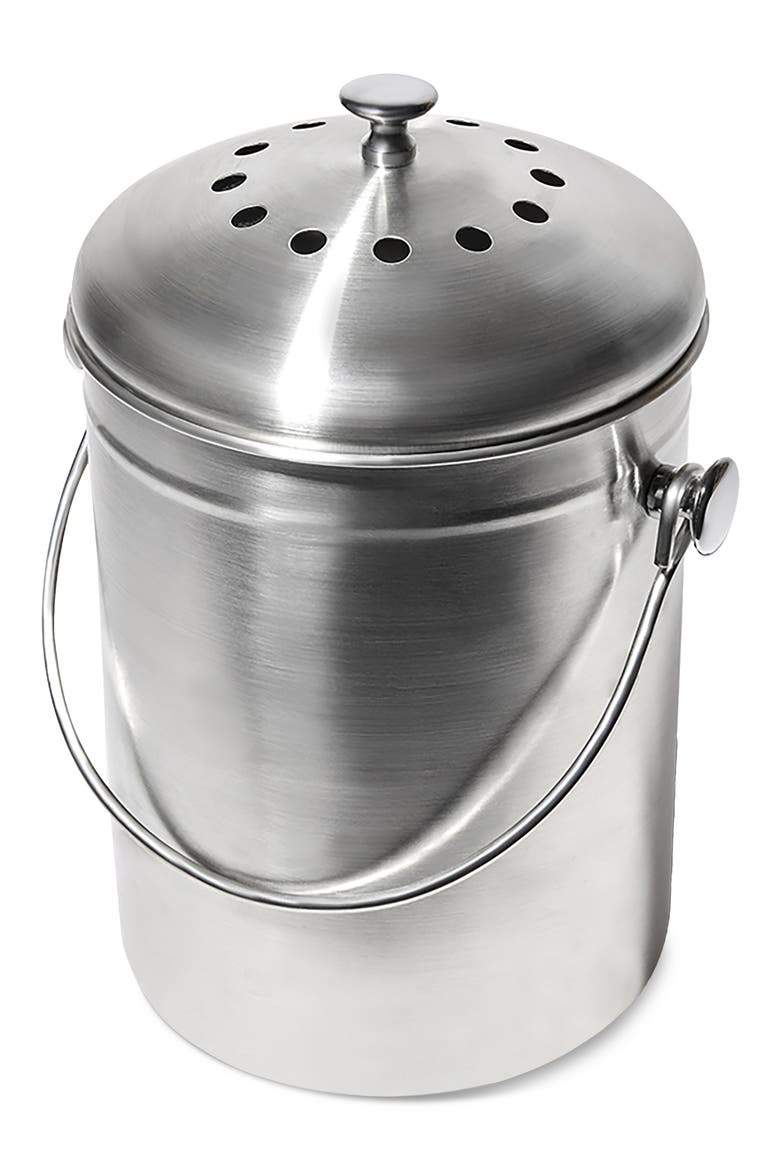 Stainless Steel Compost Bin, Alternate, color, STAINLESS STEEL