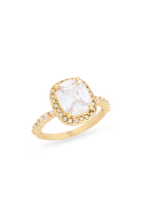 Cushion Cut Cubic Zirconia Halo Ring