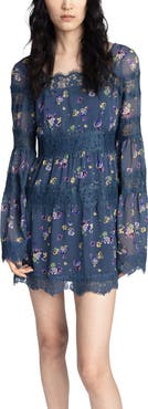 Anna Sui Night Blooming Chiffon Dress