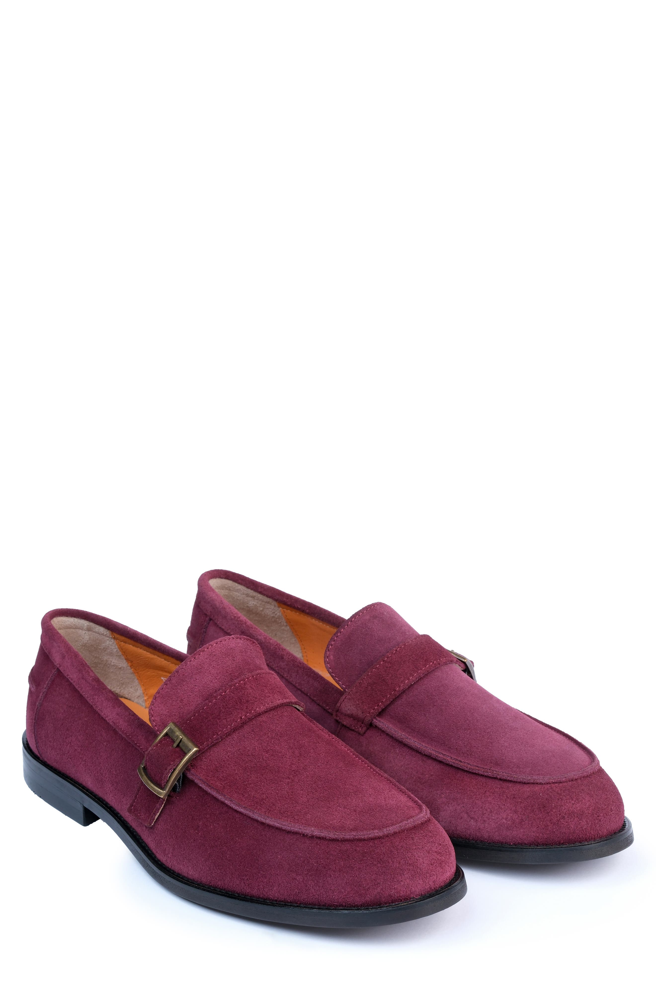 VELLAPAIS Mingo Monk Shoe, Alternate, color, Dark Red