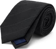 MANGO Stripe Wool Blend Tie