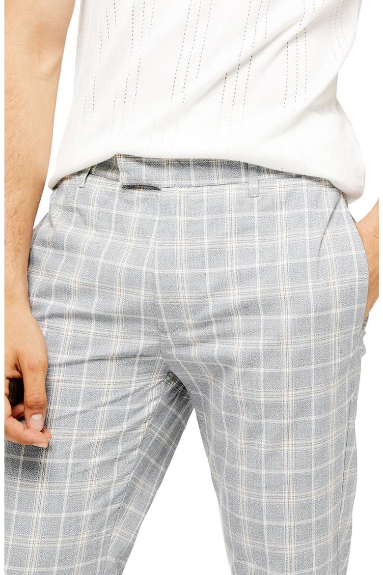 Myth Check Skinny Fit Dress Pants, Alternate, color, GREY MULTI
