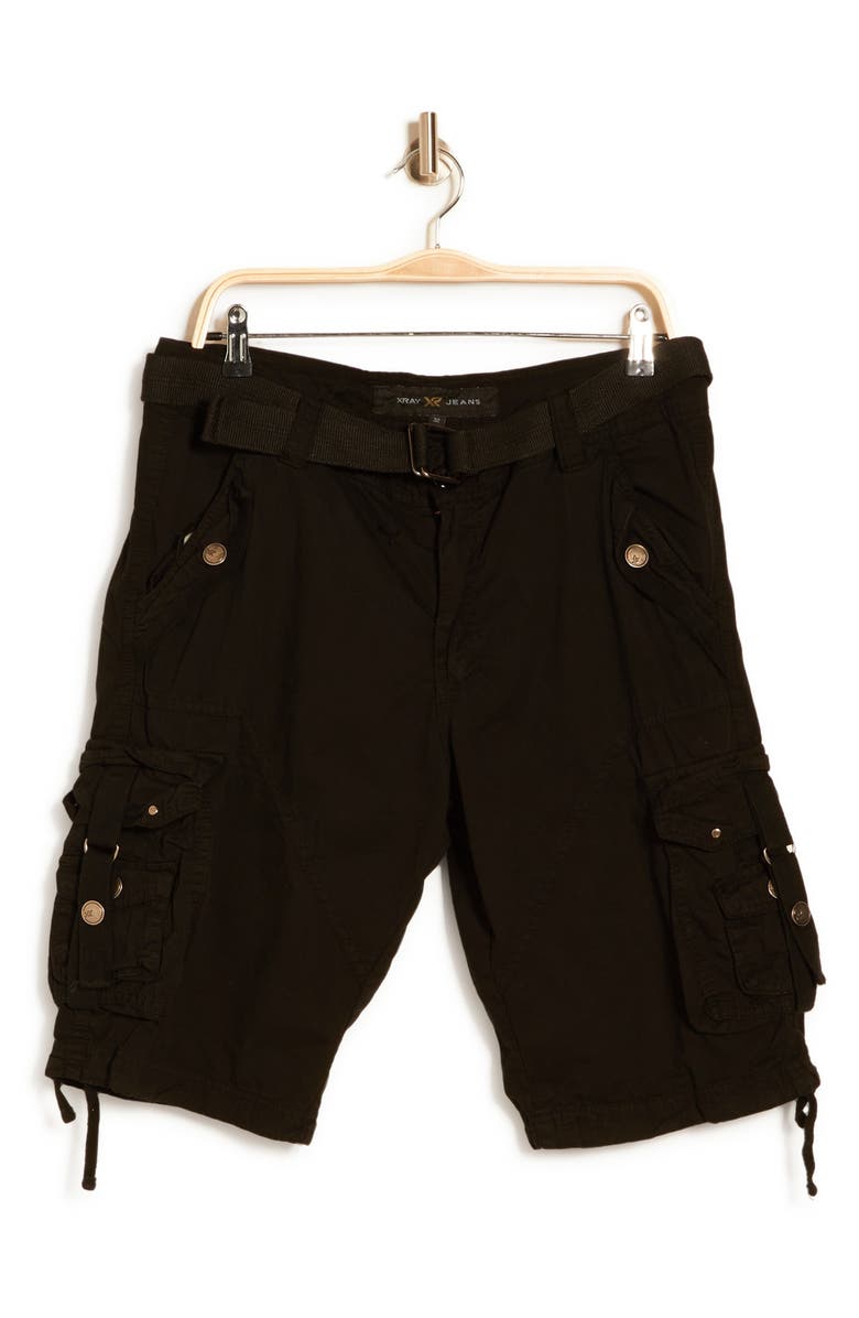 XRAY Belted Cargo Shorts, Alternate, color, Black