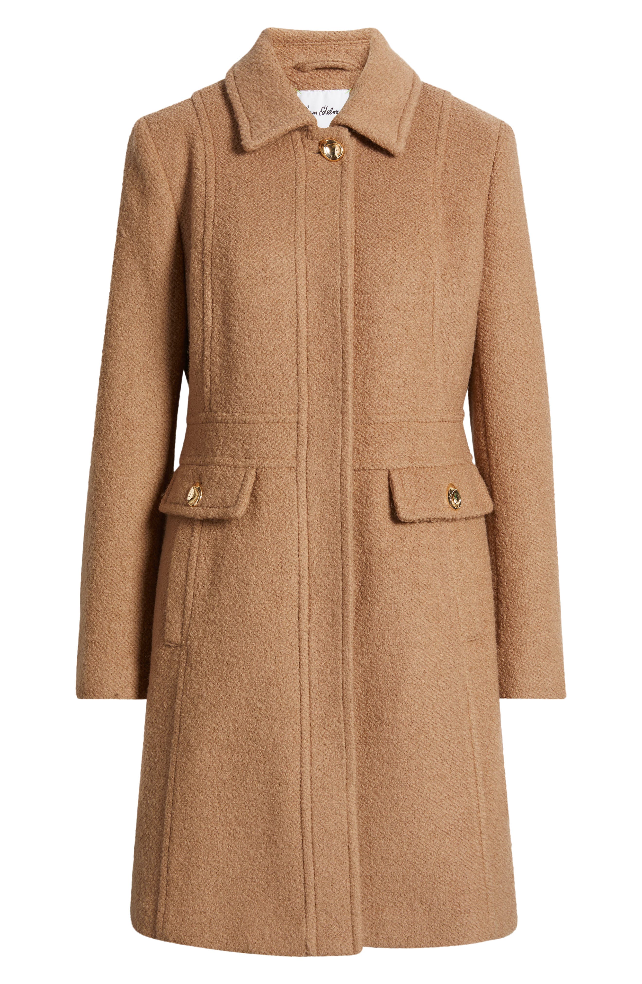 Женские куртки Sam Edelman Inset Waist Bouclé Coat — фото 6
