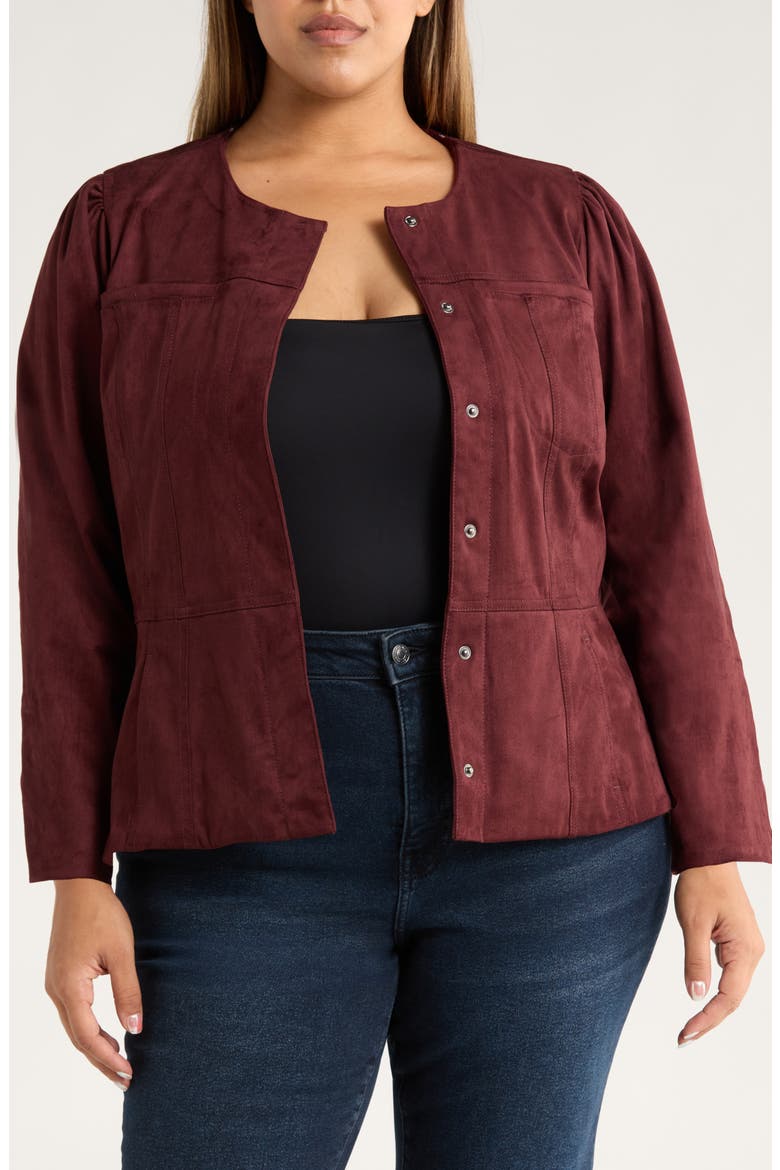 Peplum Jacket, Main, color, OXBLOOD