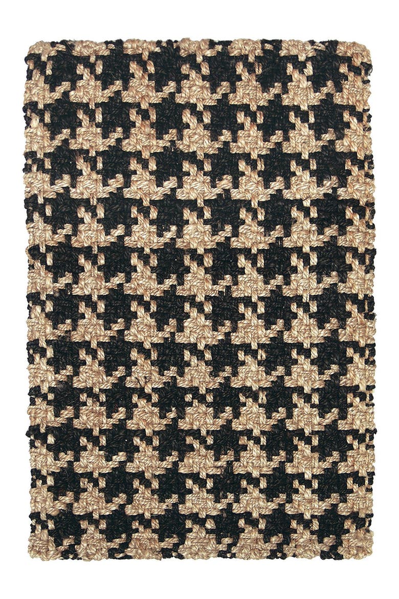 Houndstooth Rug, Main, color, BLACK