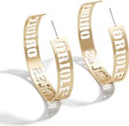 WEAR by Erin Andrews x Baublebar Baltimore Orioles Large Cutout Hoop Earrings