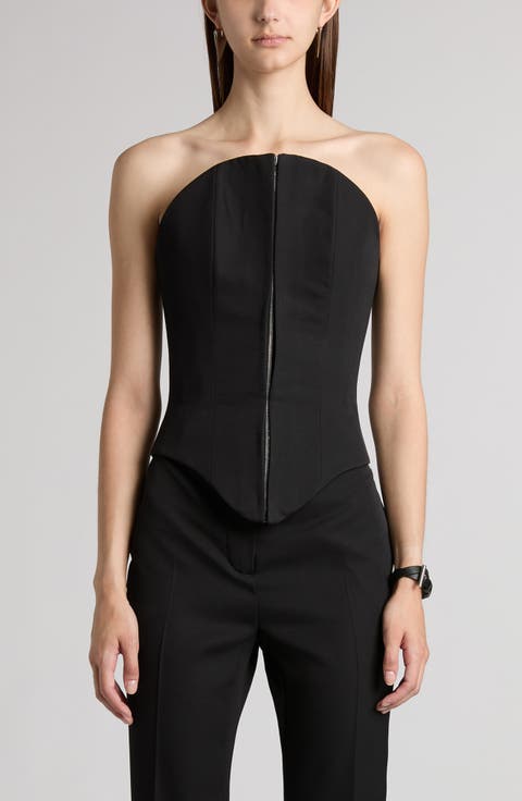 Strapless Wool Corset Top