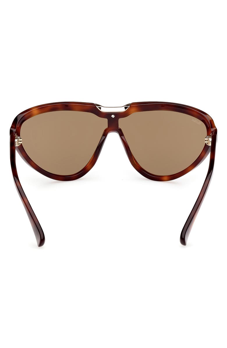Max Mara Emil 0mm Shield Sunglasses, Alternate, color, Classic Havana / Brown Lenses