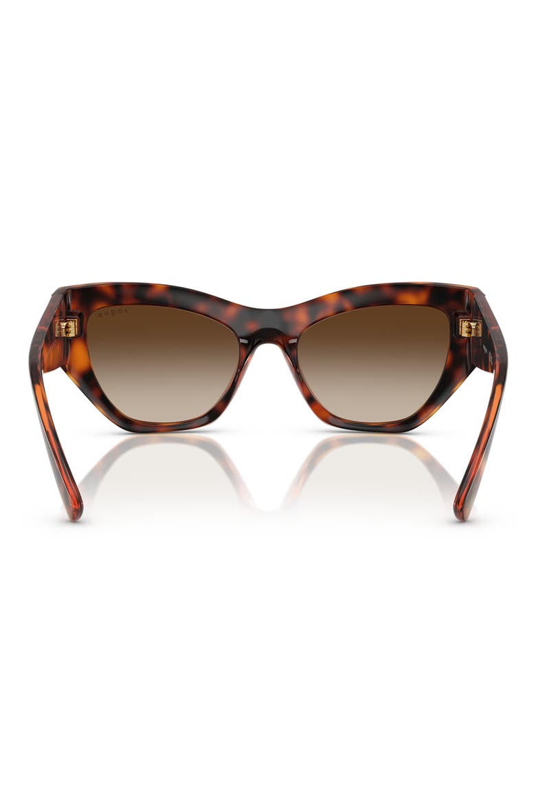 53mm Irregular Sunglasses, Alternate, color, DARK HAVANA