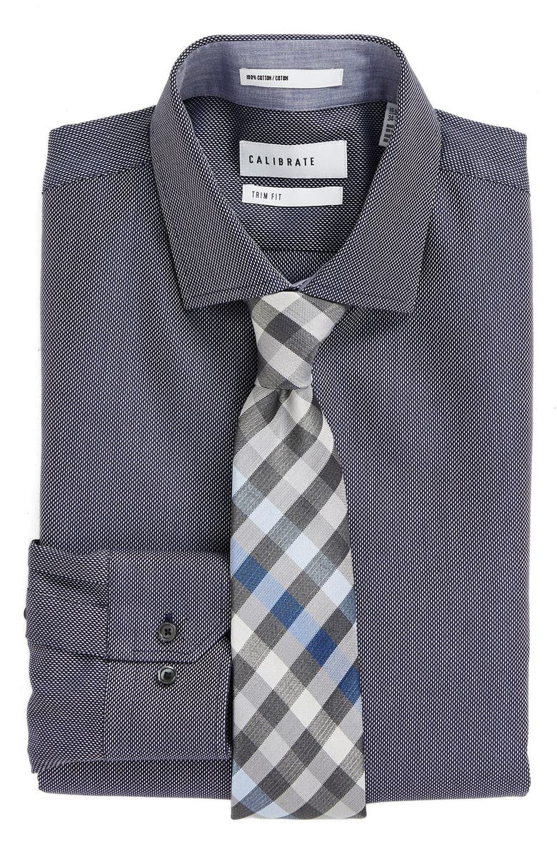 Calibrate Trim Fit Geometric Dress Shirt, Alternate, color,