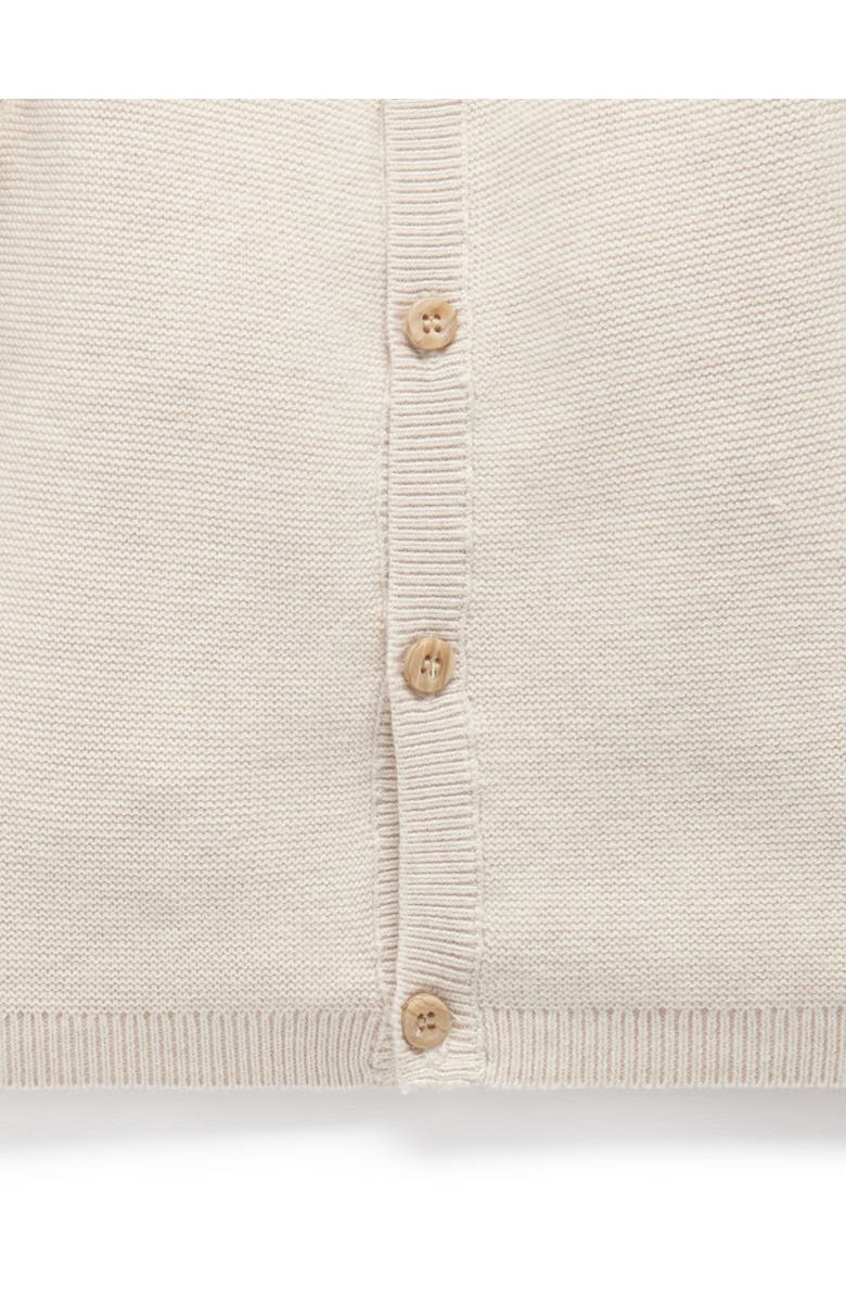 Purebaby Textured Knit Cardigan, Alternate, color, Wheat Melange
