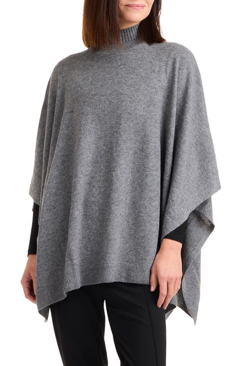 Turtleneck Wool & Cashmere Poncho
