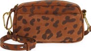Madewell Mini The Nubuck Leopard Print Carabiner Crossbody Bag