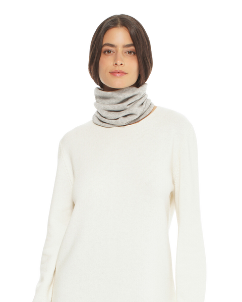 Pure Cashmere Knit Collar Scarf
