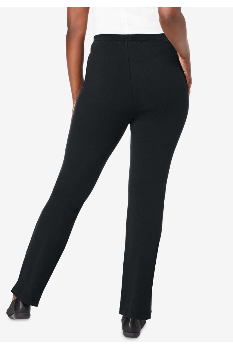 Everyday Stretch Cotton Straight Leg, Alternate, color, BLACK