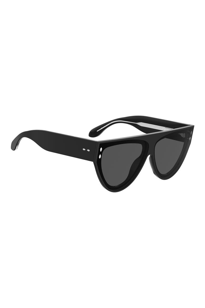 69mm Modified Cat Eye Sunglasses, Alternate, color, BLACK