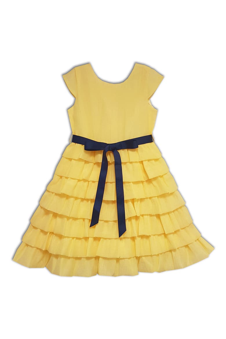 Kids' Tiered Formal Dress, Main, color, PASTEL YELLOW