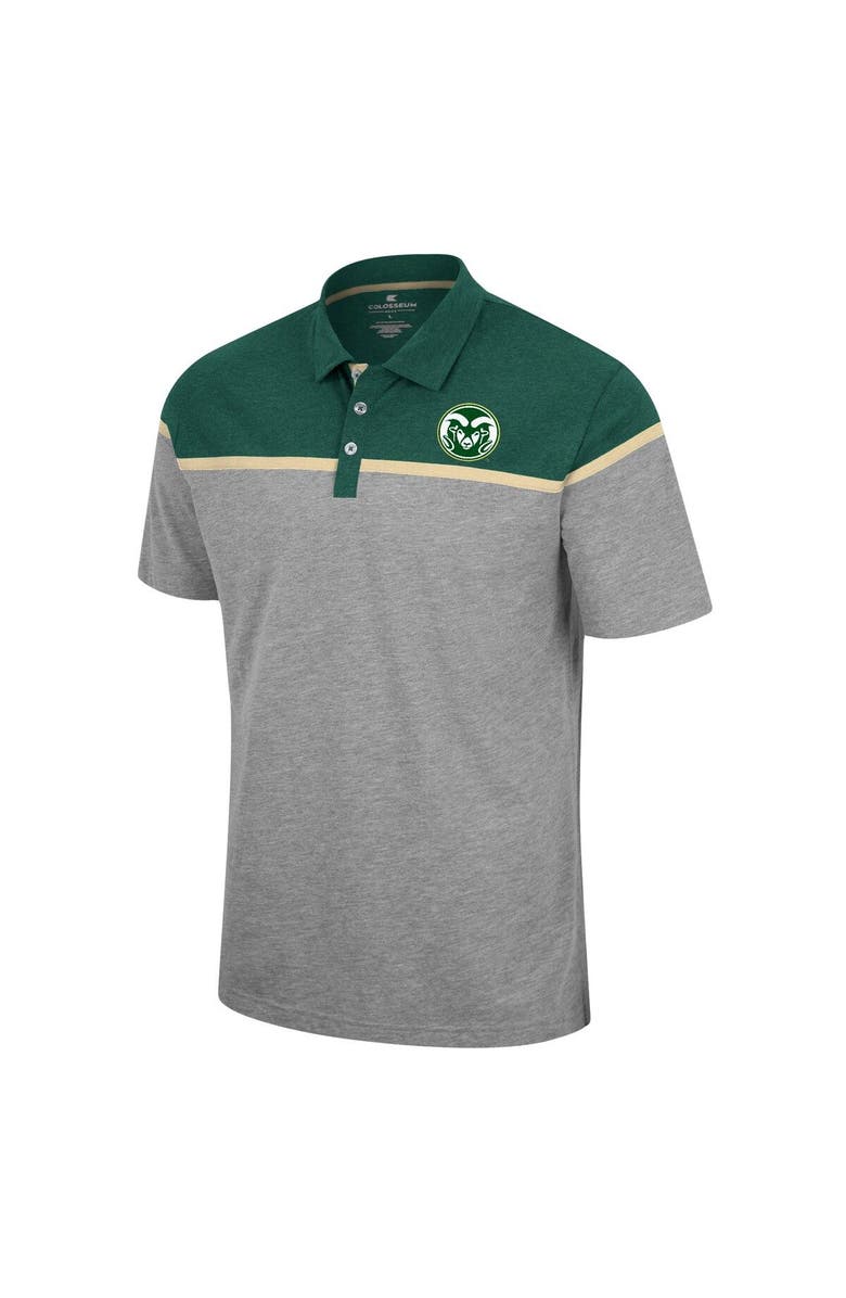 COLOSSEUM Men's Colosseum Heather Gray Colorado State Rams Chamberlain Polo, Alternate, color, 