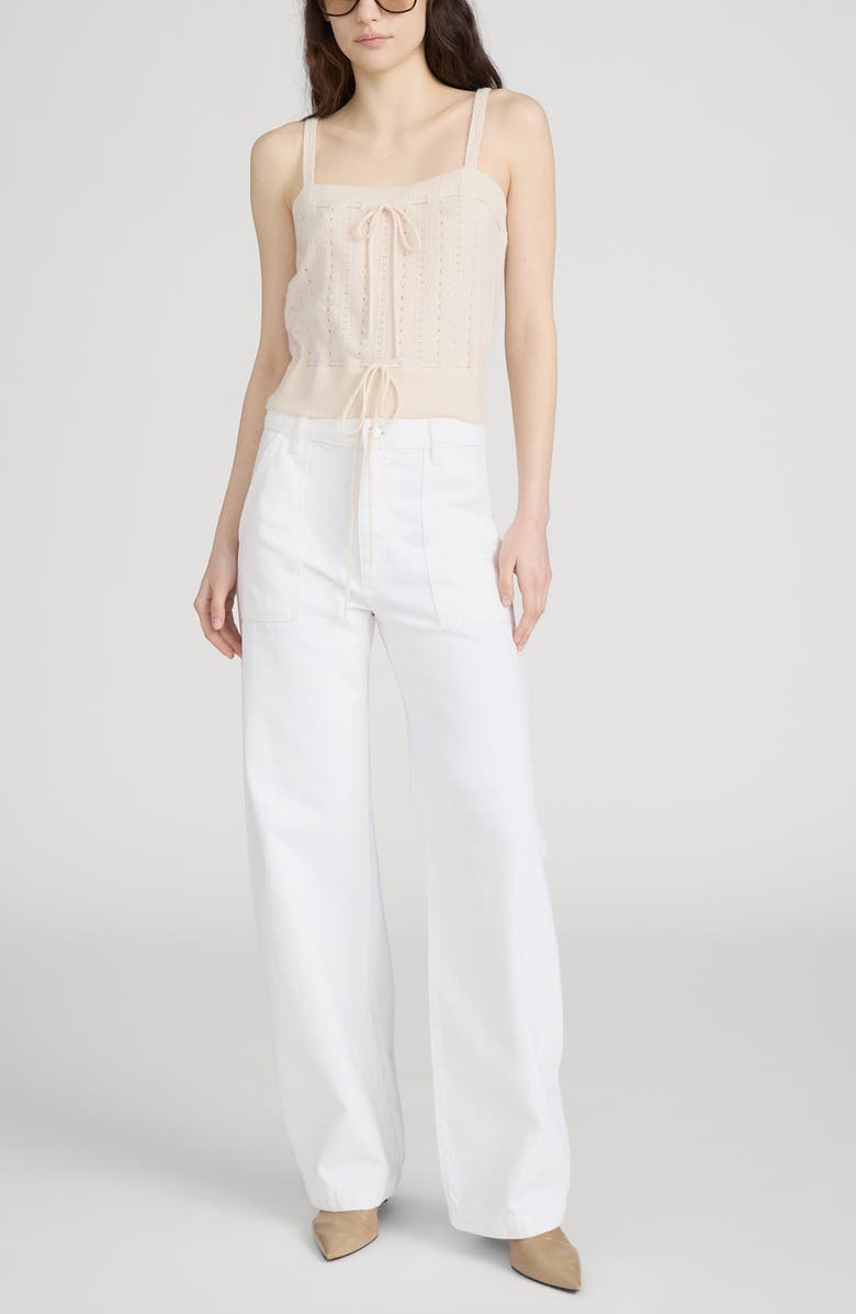 FRAME The Cashmere Charm Sweater Tank, Alternate, color, Cream