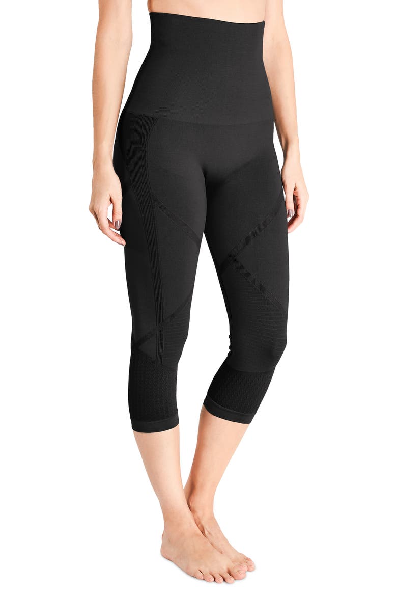 Mother Tucker® Active Compression Capri Leggings, Main, color, BLACK