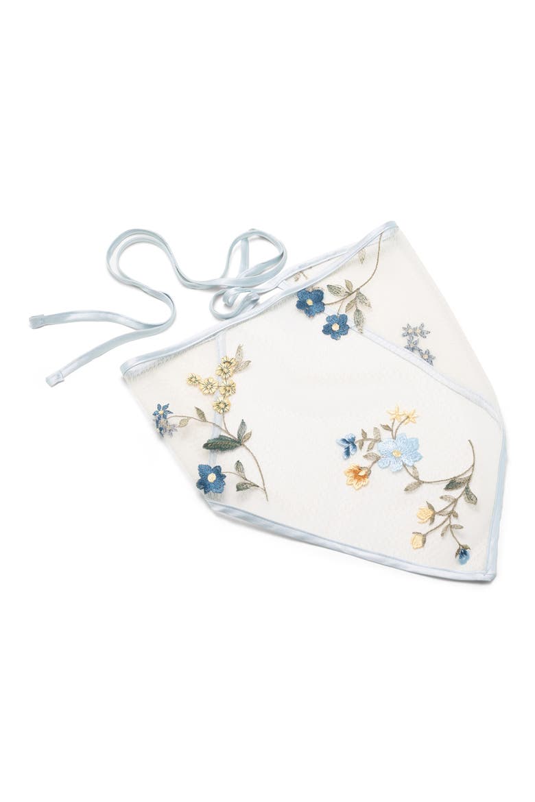 Isla Embroidered Bandana, Main, color, BLUE RAIN
