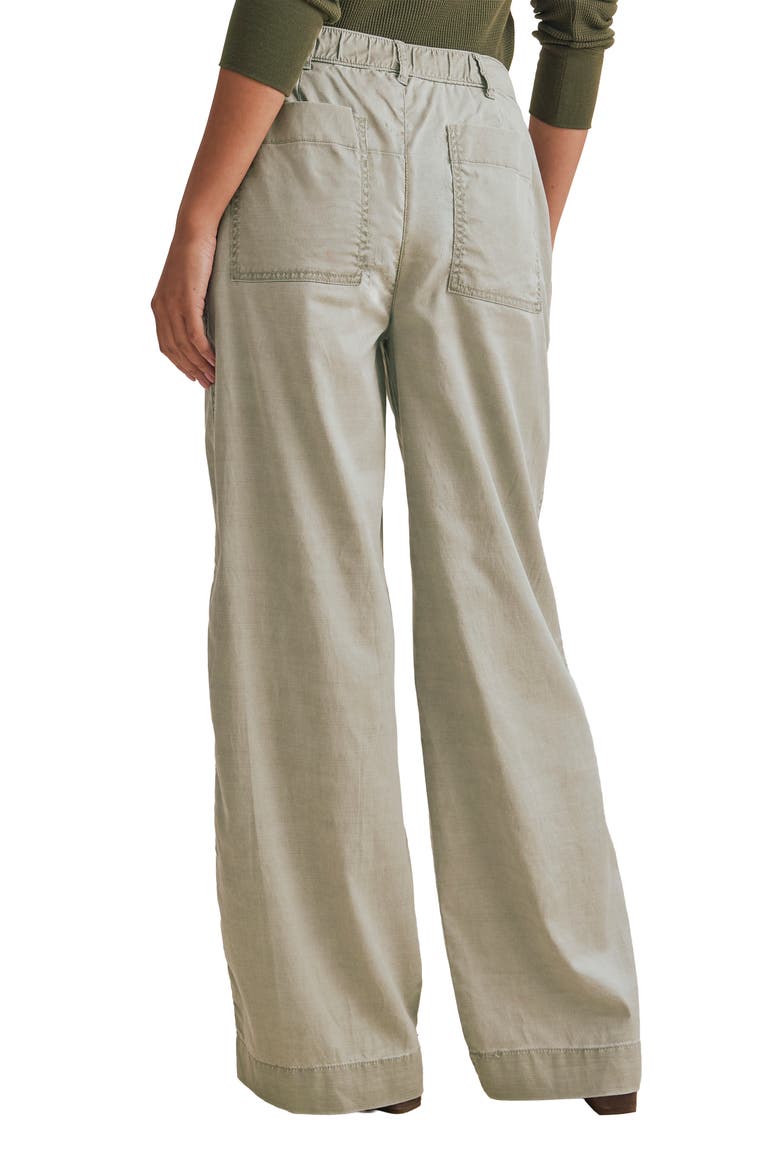Colette Wide Leg Stretch Cotton Blend Pants, Alternate, color, EUCALYPTUS GREEN