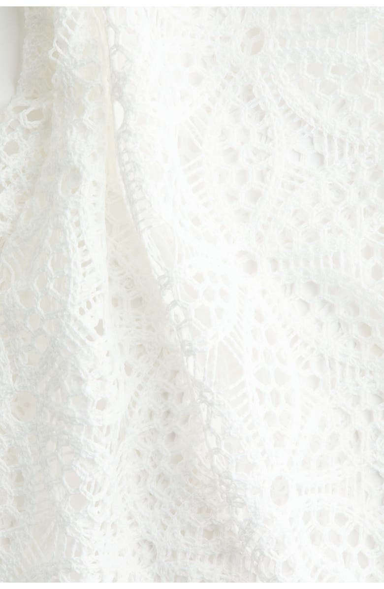 H&M Wide Lace Trousers, Alternate, color, Ivory