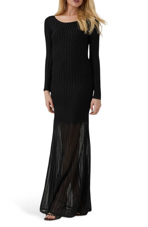 Perilla Metallic Rib Maxi Dress