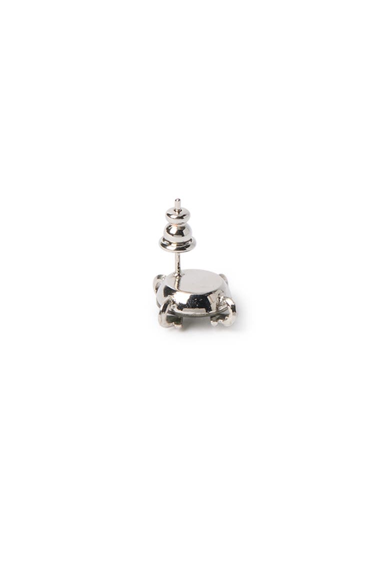Men's Silver Bling Round Mono Earring, Alternate, color, Silver