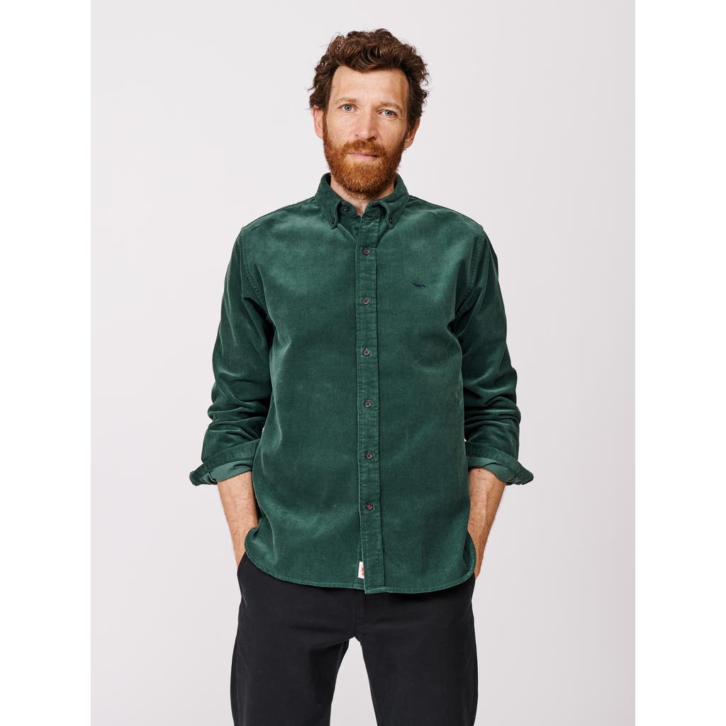 Aubin Haworth Corduroy Shirt In Green