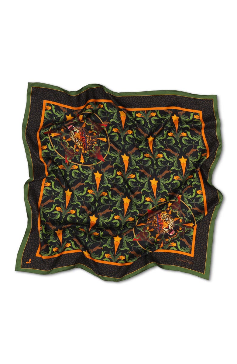 Henelle Large Silk Scarf, Main, color, Hollywood Nights