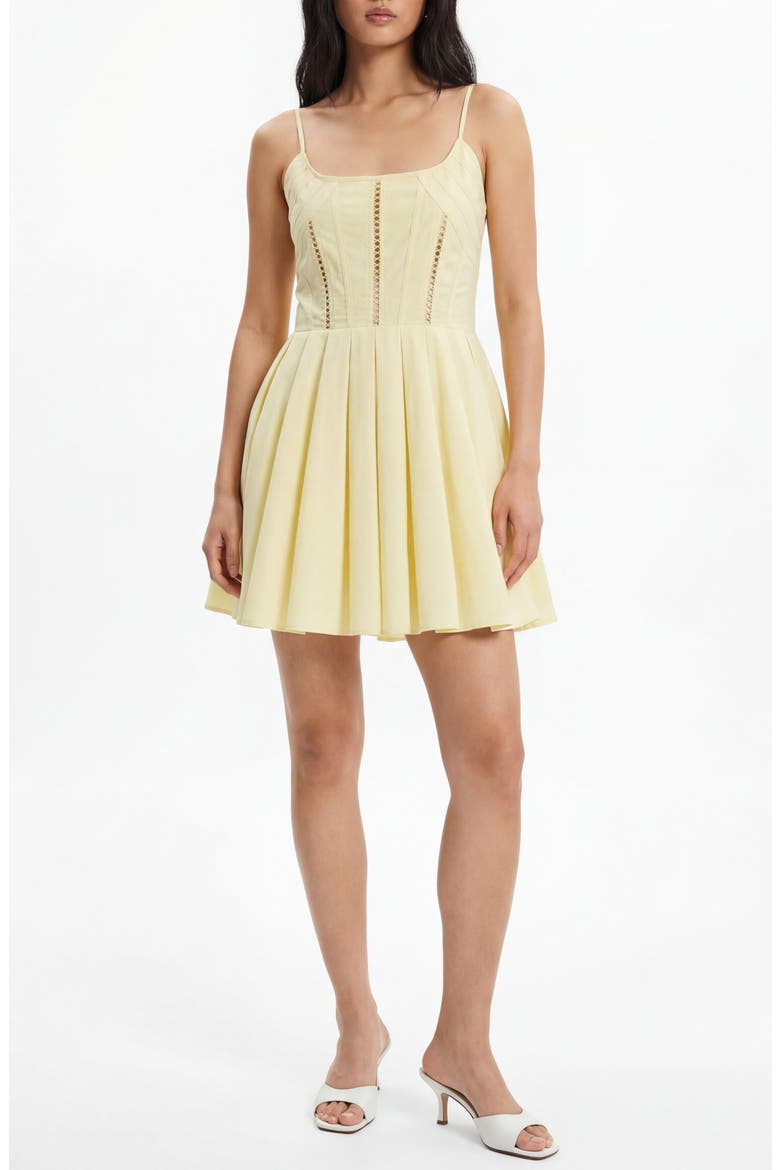 Chloe Corset Minidress, Main, color, LEMON MERINGUE