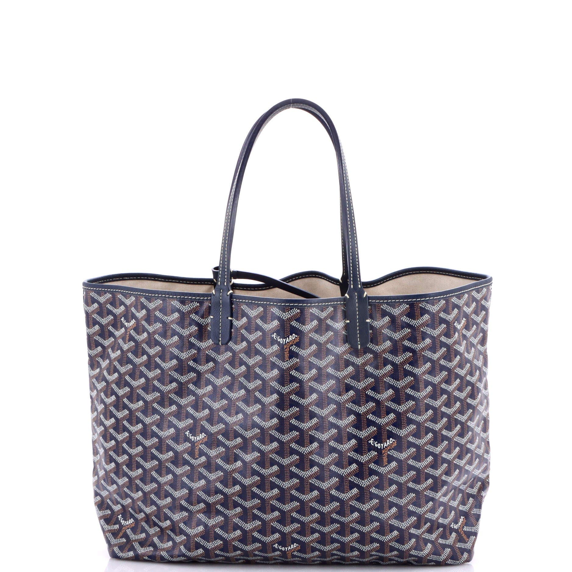 Pre-Owned Goyard Saint Louis Tote Coated Canvas PM, Main, color, Blue