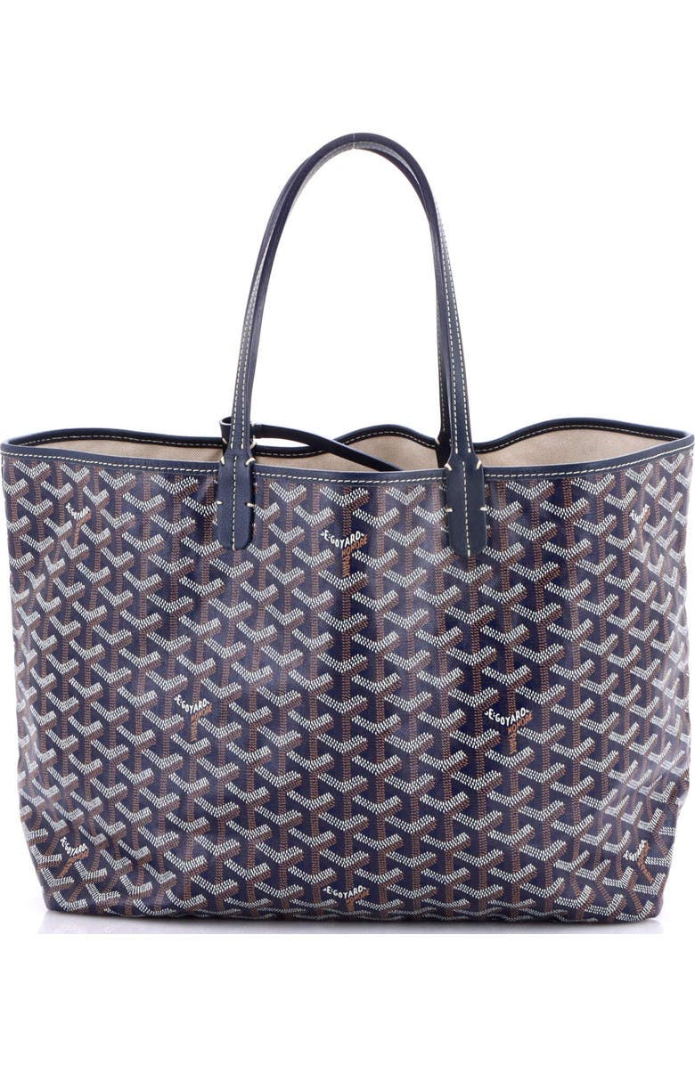 Pre-Owned Goyard Saint Louis Tote Coated Canvas PM, Main, color, Blue