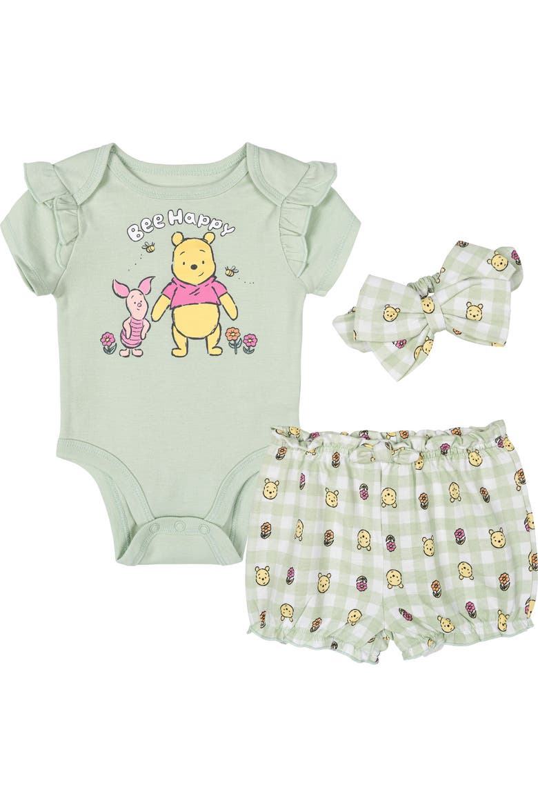 Winnie the Pooh Bodysuit and Shorts Set, Main, color, Pooh Piglet Green