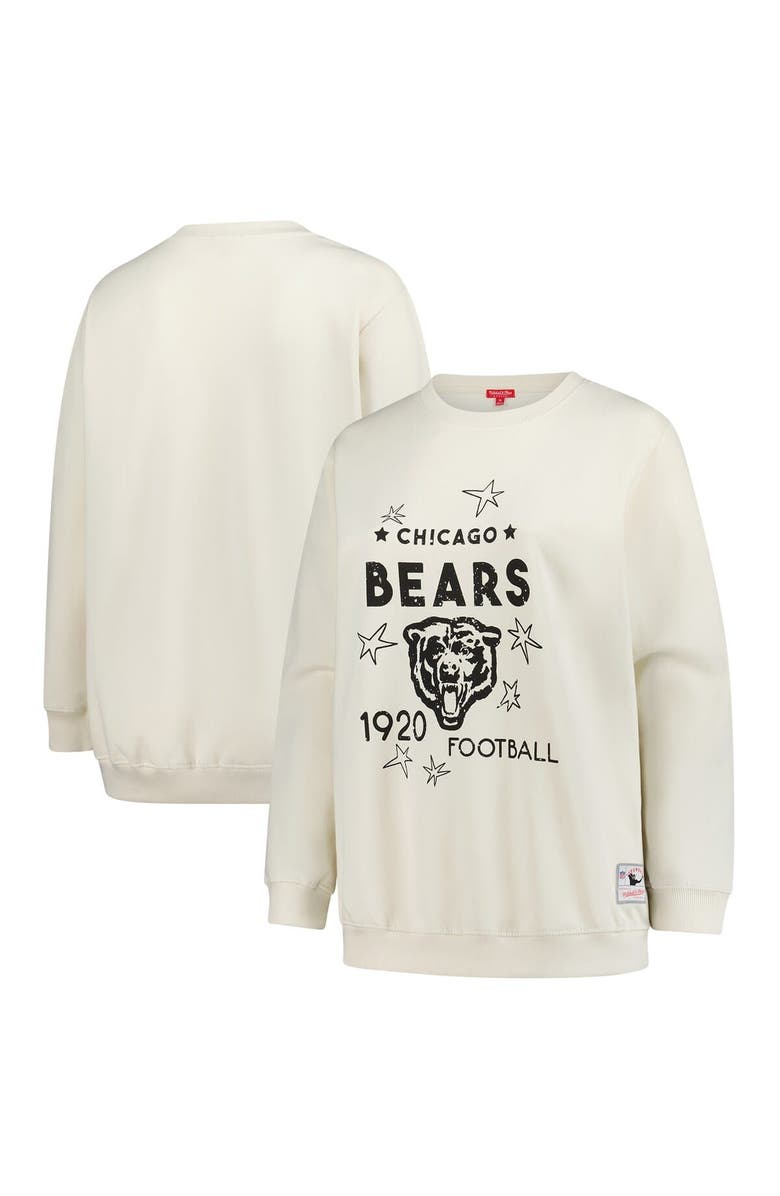 Mitchell & Ness Women's Mitchell & Ness Cream Chicago Bears Plus Size Shooting Star Sweatshirt, Main, color, Cream