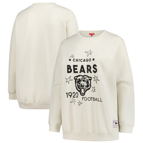 Women's Mitchell & Ness Cream Chicago Bears Plus Size Shooting Star Sweatshirt