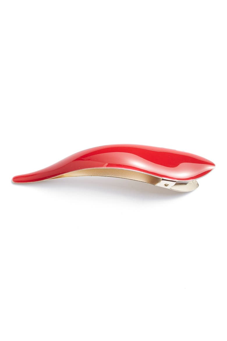 Maximas Silky Hair Clip, Main, color, SILKY RED/ GOLD