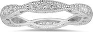 Queen Jewels Vintage Swirl Eternity Cubic Zirconia Ring