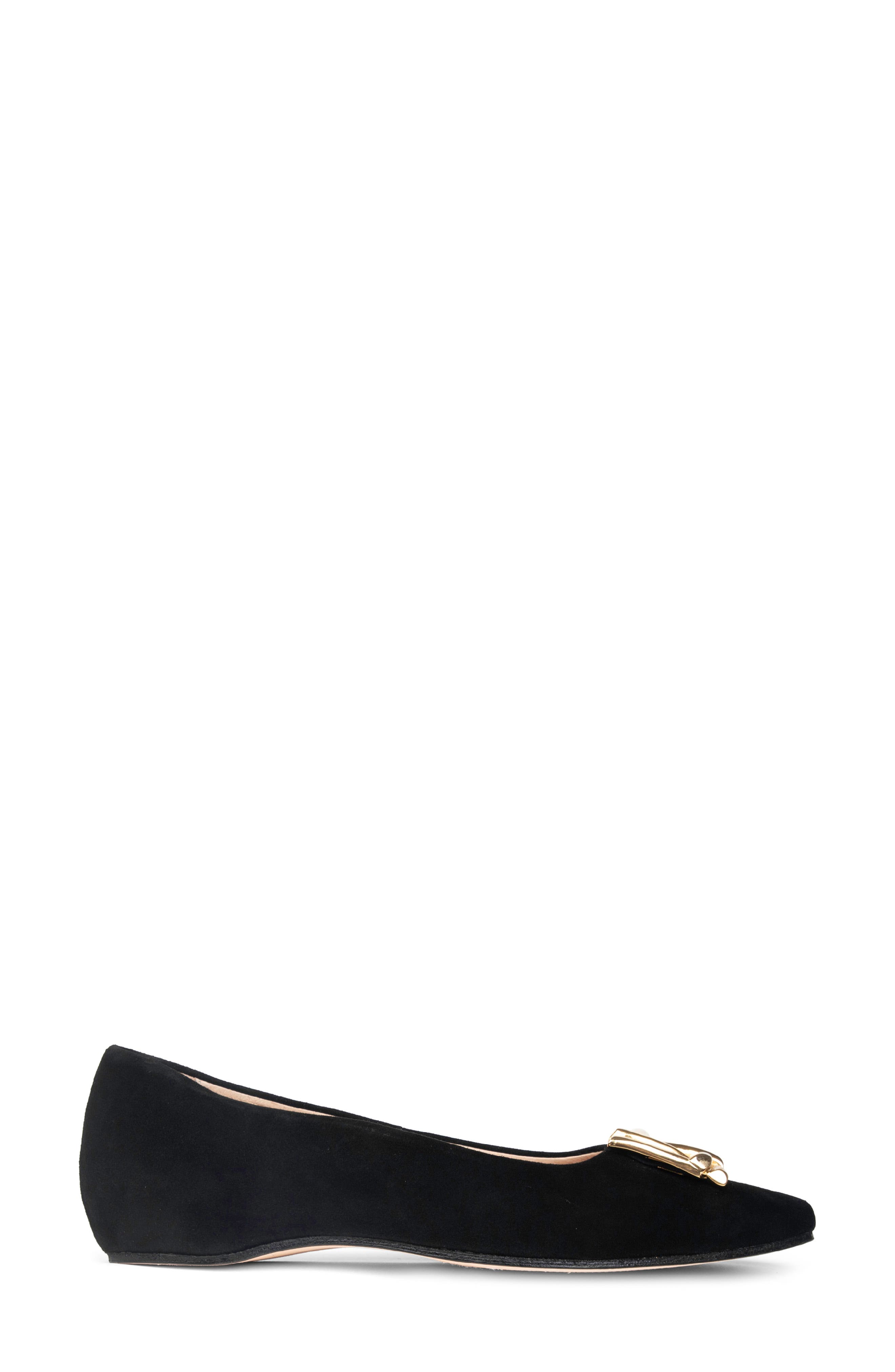 patricia green Bella Flat, Alternate, color, Black Suede