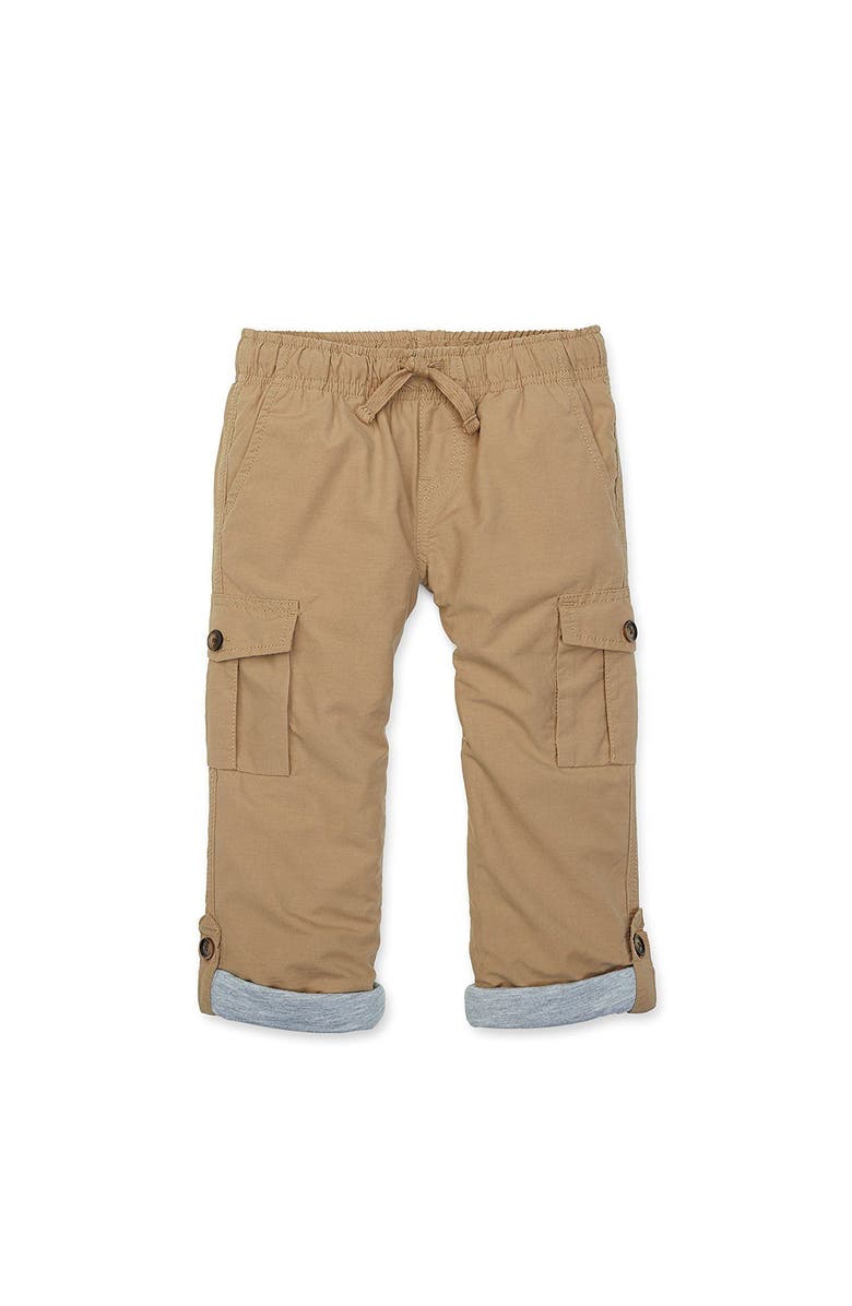 Hope & Henry Baby Boys' Lined Pull-On Cargo Pants, Infant, Main, color, 