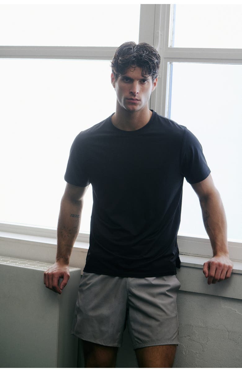 H&M Mesh Sports T-shirt With Drymove, Alternate, color, Black