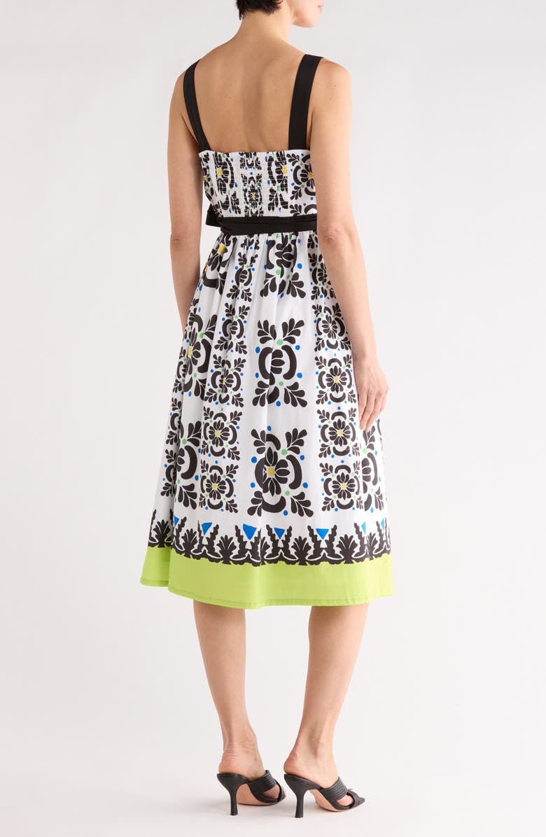 T Tahari Square Neck Sleeveless Fit & Flare Dress, Alternate, color, Island Dream Print